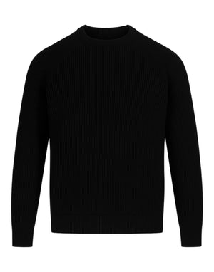 MARE003 00 BLACK Crewneck Ribbed Knit MARE003 00 BLACK MC2 Saint Barth 