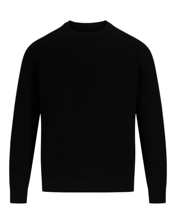 MARE003 00 BLACK Crewneck Ribbed Knit MARE003 00 BLACK MC2 Saint Barth 