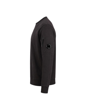C.P. Company Sweatshirts Crew Neck Felpa girocollo uomo nero immagine 2