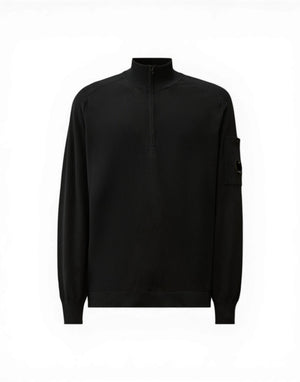 20CMKN202A006323O 888 Cotton Crepe Half Zip Sweater 20CMKN202A006323O 888 C.P. Company 