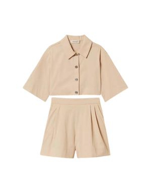 261GJ2014 13191 Camicia cropped e bermuda in popeline 261GJ2014 13191 Twinset 