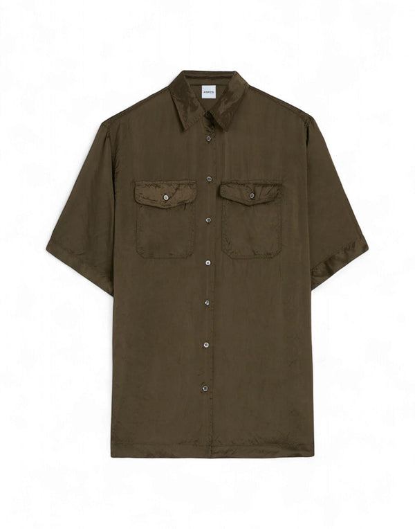 G 5449 9677 77332 Camicia Lunga Twill Viscosa Lavato <BR/><BR/> G 5449 9677 77332 Aspesi 