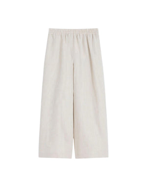 Weekend Max Mara Pantalone ampio in lino Pantaloni Palazzo donna beige