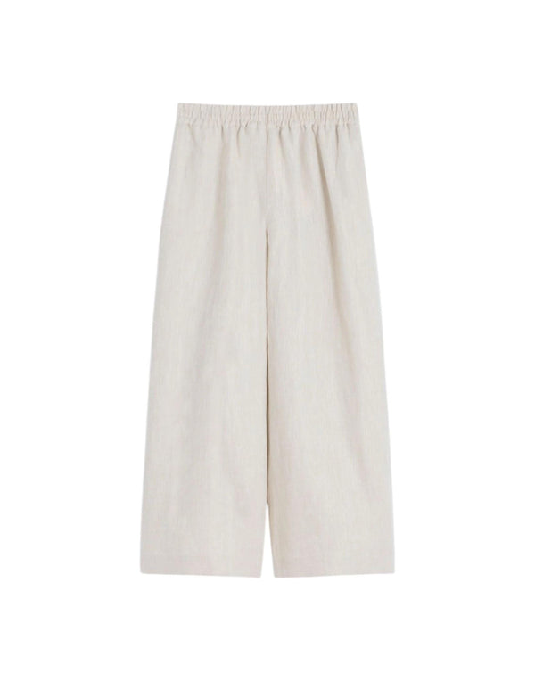 Weekend Max Mara Pantalone ampio in lino Pantaloni Palazzo donna beige