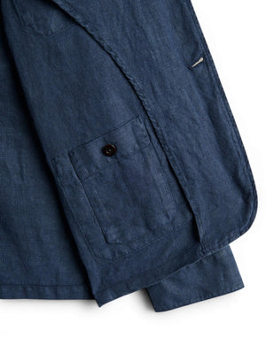 SS26.062 NAVY labura linen 100% lino SS26.062 NAVY Portuguese Flannel 