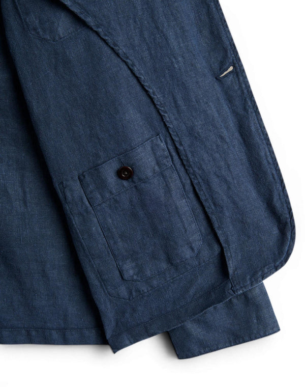 SS26.062 NAVY labura linen 100% lino SS26.062 NAVY Portuguese Flannel 