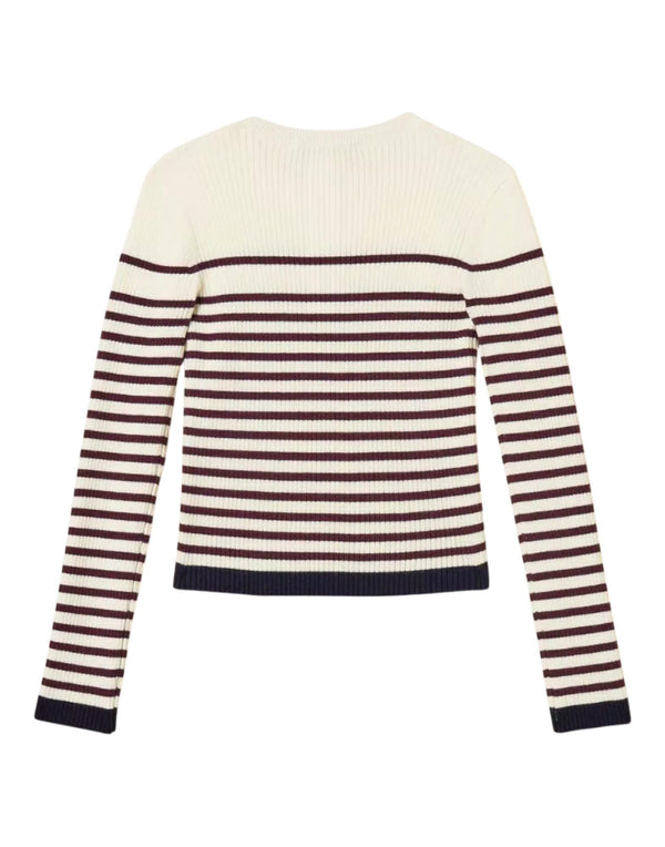 252GJ3035 12735 Maglia Lupetto a Righe 252GJ3035 12735 Twinset 