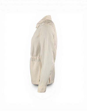 Woolrich Lyocell Linen Overshirt Giubbotto donna milky cream immagine 2