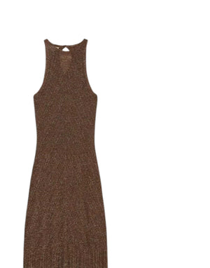 261TT3213 13566 Abito Lungo Maglia Lino Lurex 261TT3213 13566 Twinset 