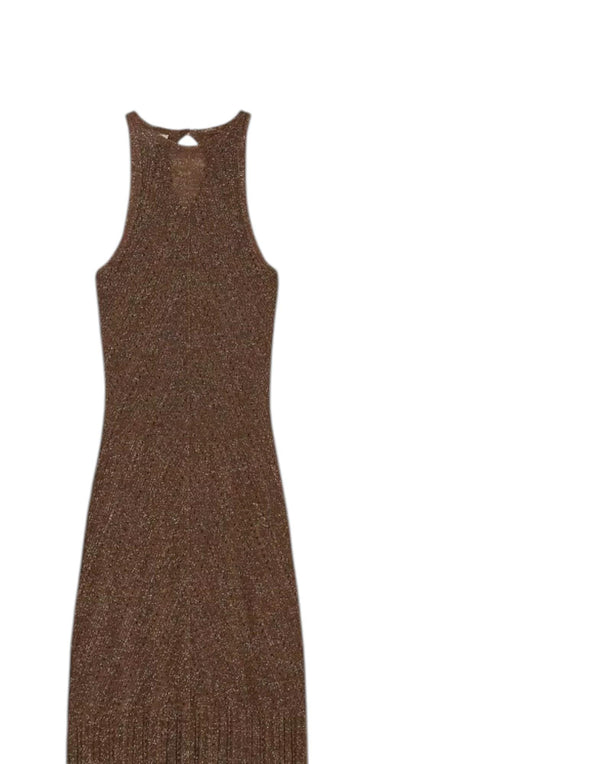 261TT3213 13566 Abito Lungo Maglia Lino Lurex 261TT3213 13566 Twinset 