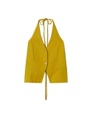261TT2551 12117 Gilet halter in misto lino 261TT2551 12117 Twinset 
