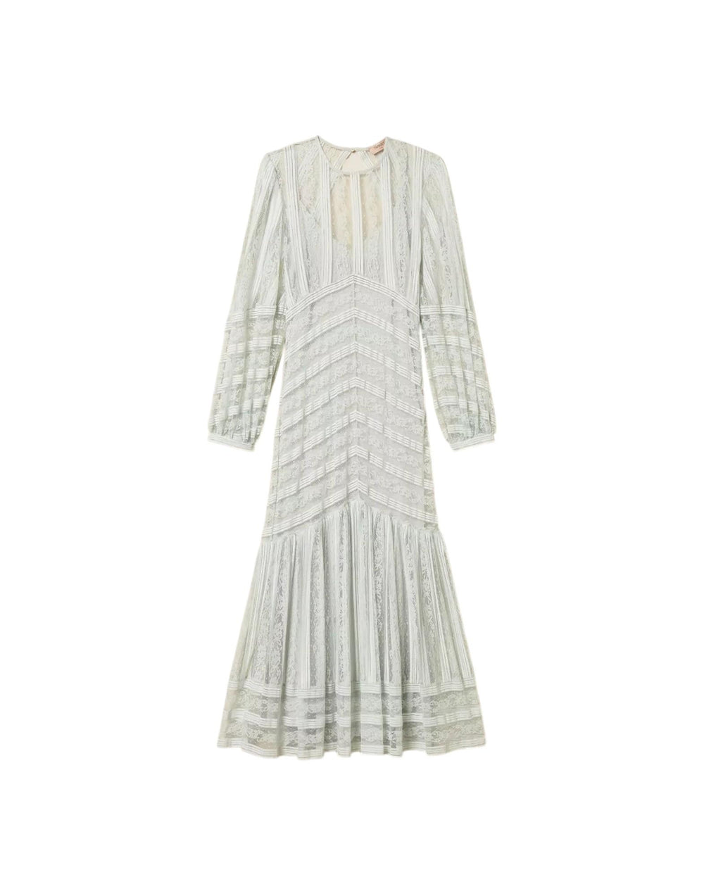 261TP2542 13162 Abito lungo in pizzo a righe 261TP2542 13162 Twinset 