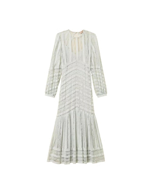 261TP2542 13162 Abito lungo in pizzo a righe 261TP2542 13162 Twinset 