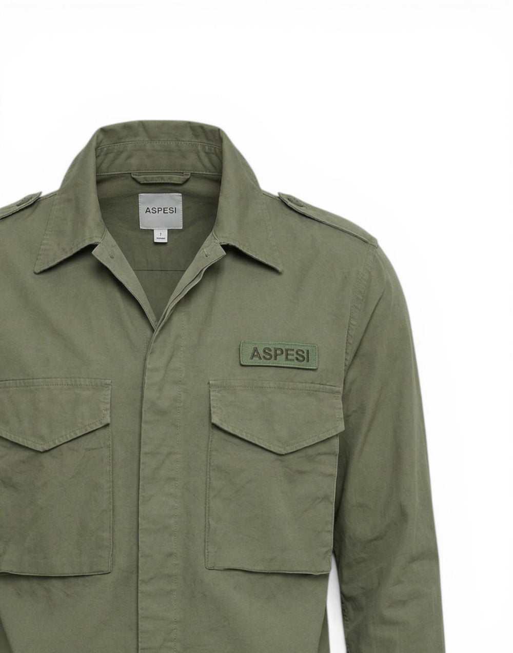 Aspesi Camicia Militare Cotone Tinto Capo Camicia uomo verde