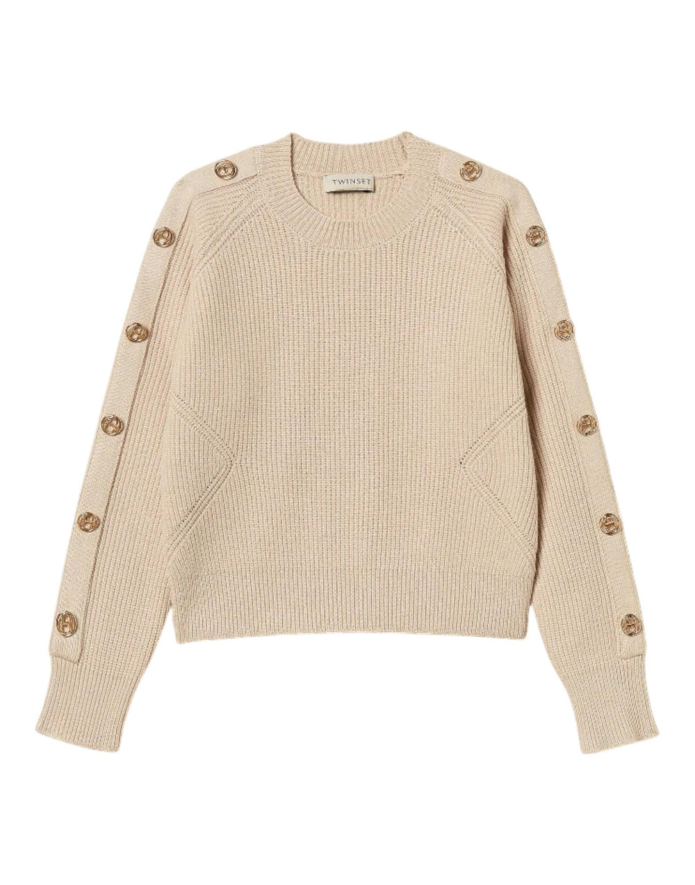 252GJ3061 12571 Maglia a Coste con Bottoni 252GJ3061 12571 Twinset 