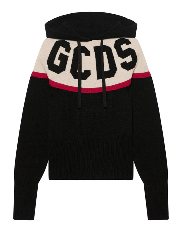 B2CW1918KI9 99 Felpa corta con cappuccio B2CW1918KI9 99 GCDS 