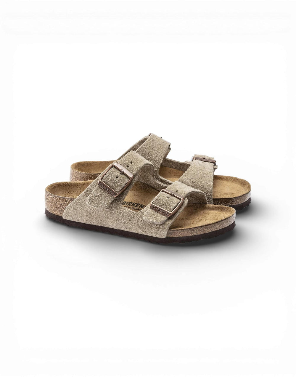 1021704 TAUPE Birkenstock - Arizona Kids - Sandalo in pelle scamosciata<BR/><BR/> 1021704 TAUPE Birkenstock 