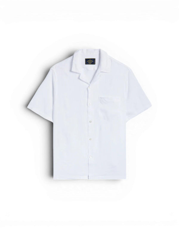 SS26.067 WHITE linen camp collar SS26.067 WHITE Portuguese Flannel 