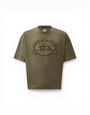 C.P. Company T-Shirts Short Sleeve T-shirt uomo verde