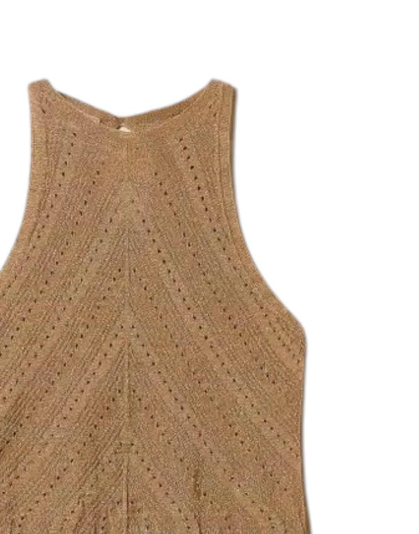 261TT3210 12454 Top Halter Maglia Lino Lurex 261TT3210 12454 Twinset 