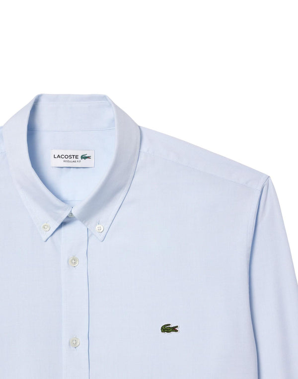 Lacoste Camicia in cotone regular fit Camicia uomo azzurro immagine 2