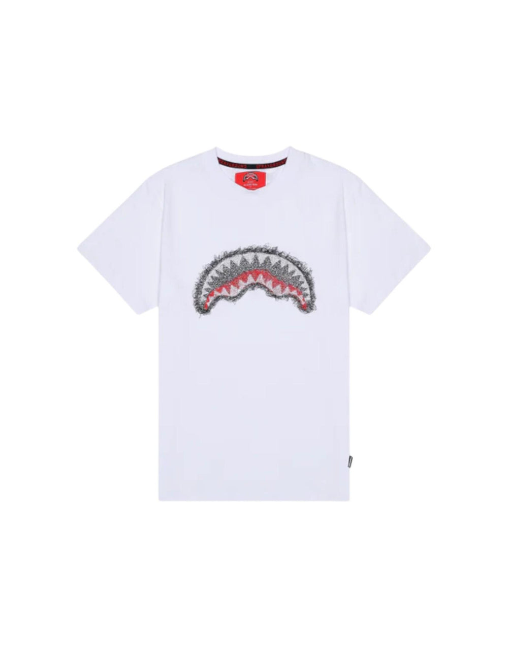 SP862BLK WHT Scribble Embroidery Shark SP862BLK WHT Sprayground 