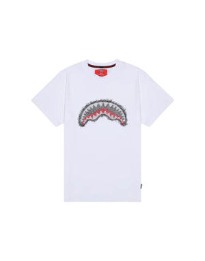 SP862BLK WHT Scribble Embroidery Shark SP862BLK WHT Sprayground 