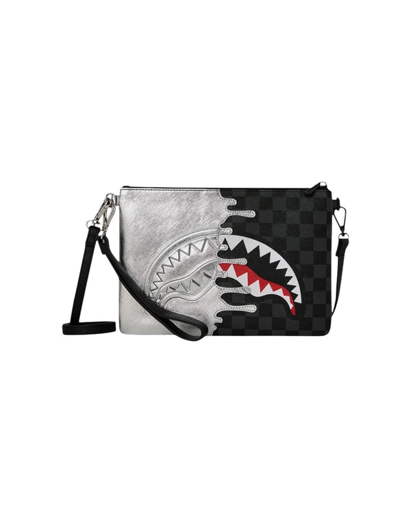910B8929NSZ UNI Silver Side Drip Black Check Shark 910B8929NSZ UNI Sprayground 