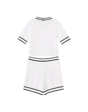 261GJ3070 13203 Maglia e shorts in maglia con bordature 261GJ3070 13203 Twinset 