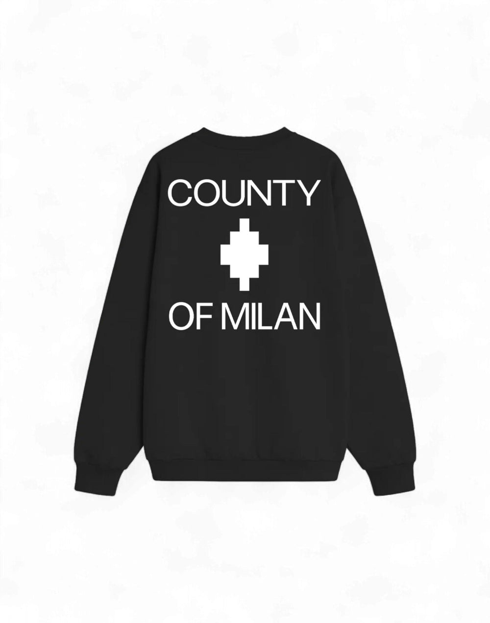 S6CMMASW099 110 Felpa girocollo con stampa logo S6CMMASW099 110 County of Milan 
