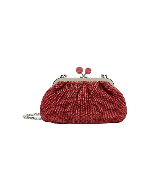 Weekend Max Mara Pasticcino Bag Small effetto rafia Borsa donna rosa