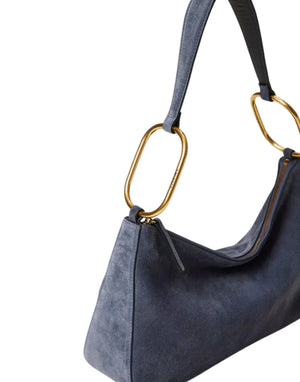 261TB7086 05259 Borsa "Liliane" media in suede con anelli 261TB7086 05259 Twinset 