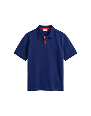 Gant Polo in piqué a contrasto Polo uomo blu