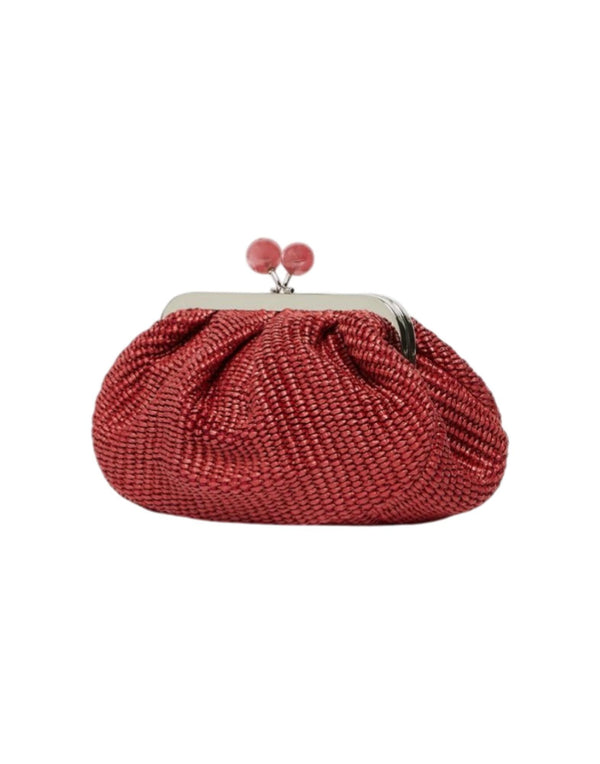 Weekend Max Mara Pasticcino Bag Small effetto rafia Borsa donna rosa immagine 2