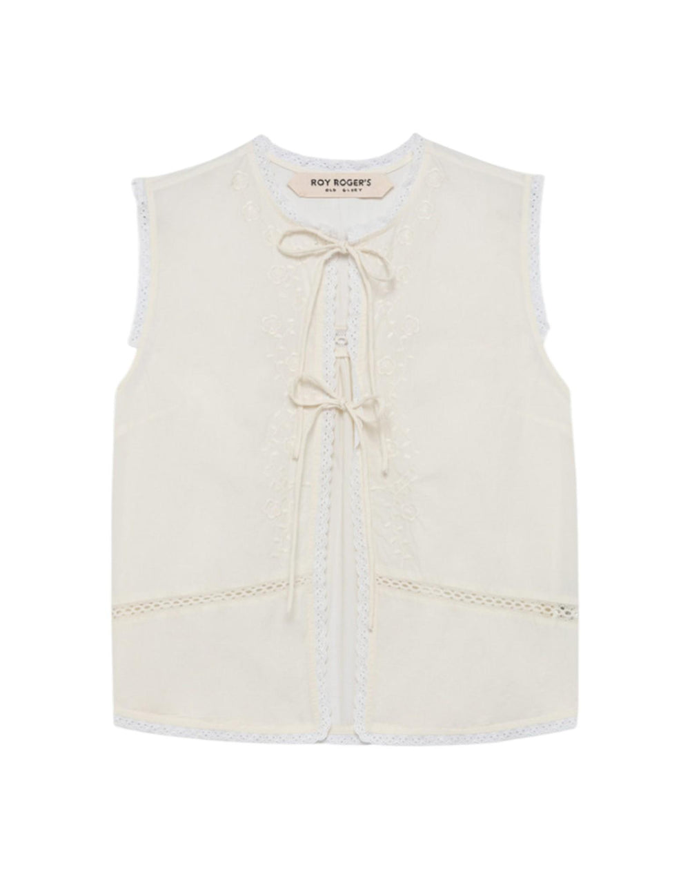 ROG0142CS390124 C0162 Camicia Long Farm con ricami ROG0142CS390124 C0162 Roy Roger's 