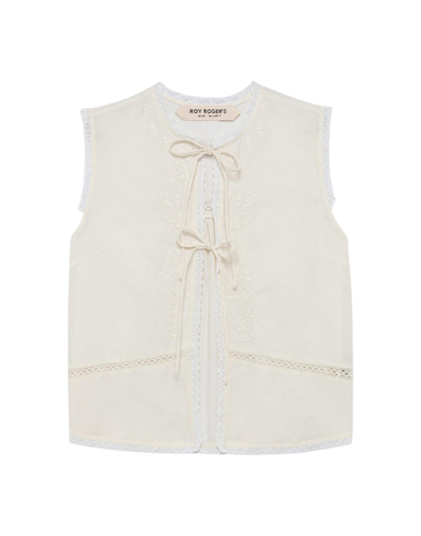 ROG0142CS390124 C0162 Camicia Long Farm con ricami ROG0142CS390124 C0162 Roy Roger's 