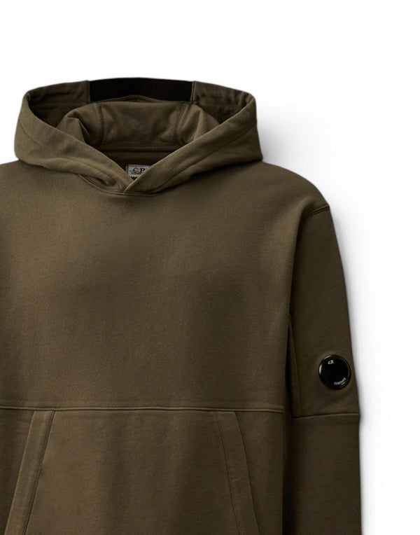 C.P. Company Diagonal Raised Fleece Hooded Lens Sweatshirt Felpa con cappuccio uomo grigio immagine 2