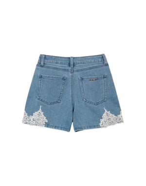 261GJ2081 03451 Shorts in jeans con pizzo 261GJ2081 03451 Twinset 