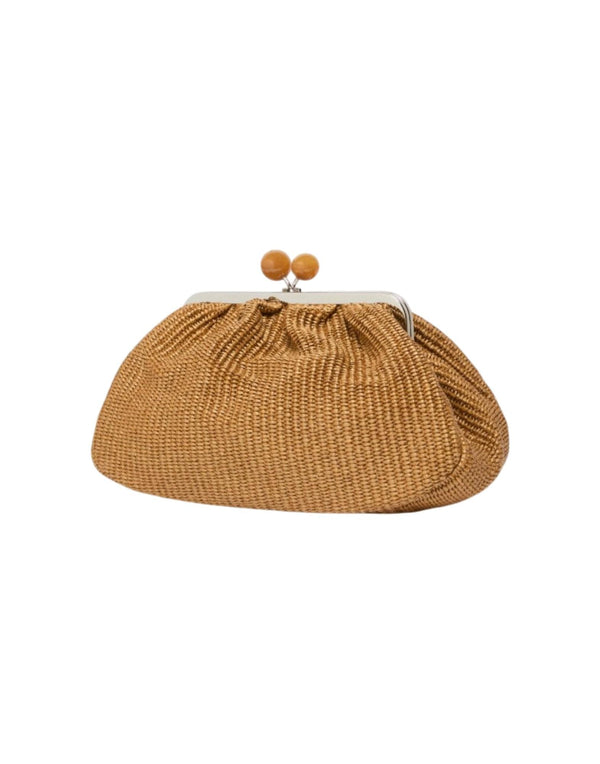 Weekend Max Mara Pasticcino Bag Medium effetto rafia Borsa donna arancione immagine 2