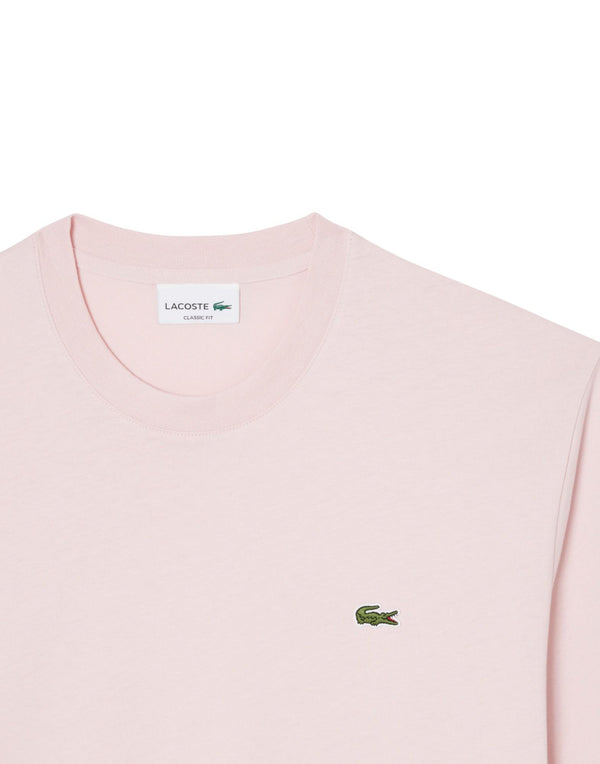 Lacoste T-shirt in cotone T-shirt uomo rosa immagine 2