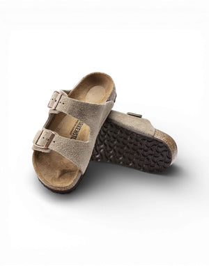 1021704 TAUPE Birkenstock - Arizona Kids - Sandalo in pelle scamosciata<BR/><BR/> 1021704 TAUPE Birkenstock 