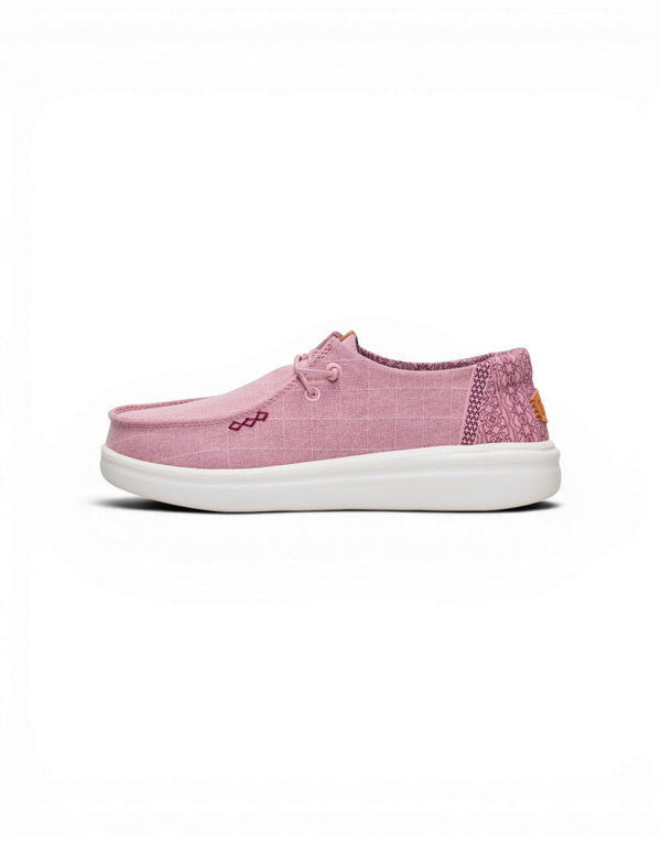 Hey Dude Wendy Rise Chambray Grid Mocassino donna rose purple