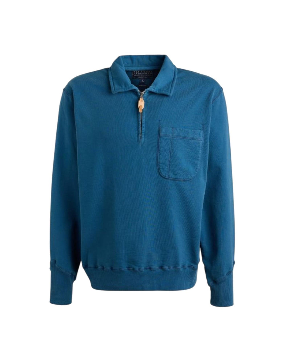 F201 MID BLUE felpa con zip F201 MID BLUE Manifattura Ceccarelli 