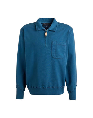 F201 MID BLUE felpa con zip F201 MID BLUE Manifattura Ceccarelli 