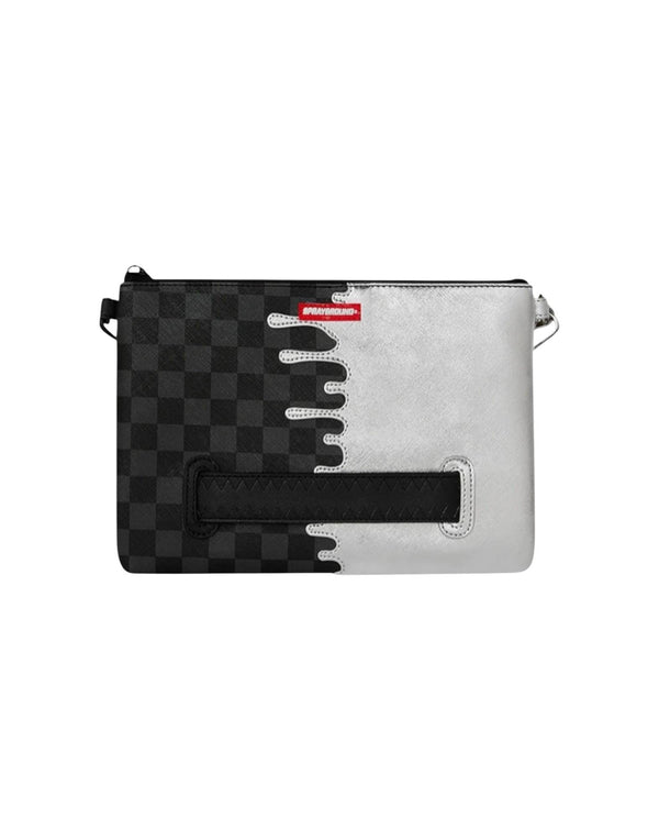 910B8929NSZ UNI Silver Side Drip Black Check Shark 910B8929NSZ UNI Sprayground 