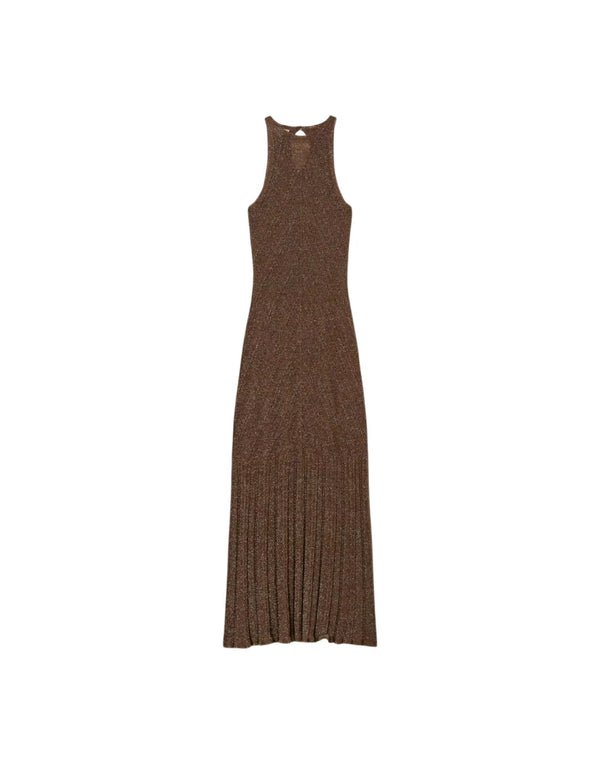 261TT3213 13566 Abito Lungo Maglia Lino Lurex 261TT3213 13566 Twinset 
