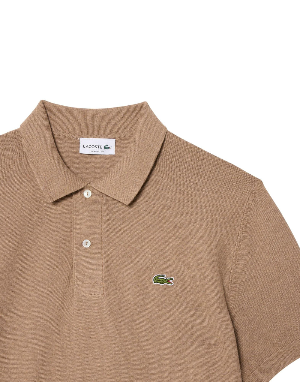 Lacoste Polo in maglia bouclé classic fit Polo uomo beige