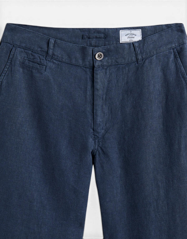 SS26.069 NAVY linen trousers SS26.069 NAVY Portuguese Flannel 