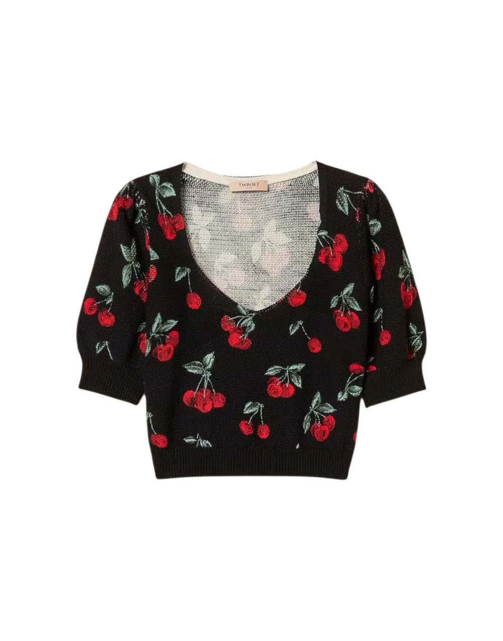 261TT3243 13500 Maglia con stampa ciliegie 261TT3243 13500 Twinset 