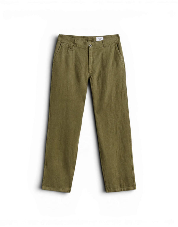 SS26.069 OLIVE linen trousers SS26.069 OLIVE Portuguese Flannel 